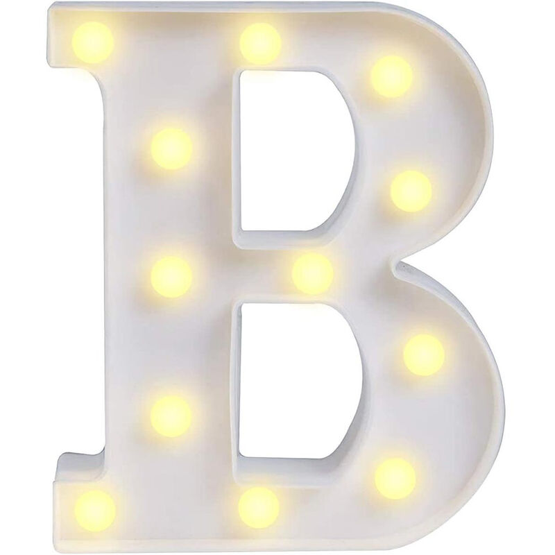 foto del prodotto vetrineinrete lettere luminose a led alfabeto b luminoso per decorazione casa compleanni nozze festa bar eventi luce calda
