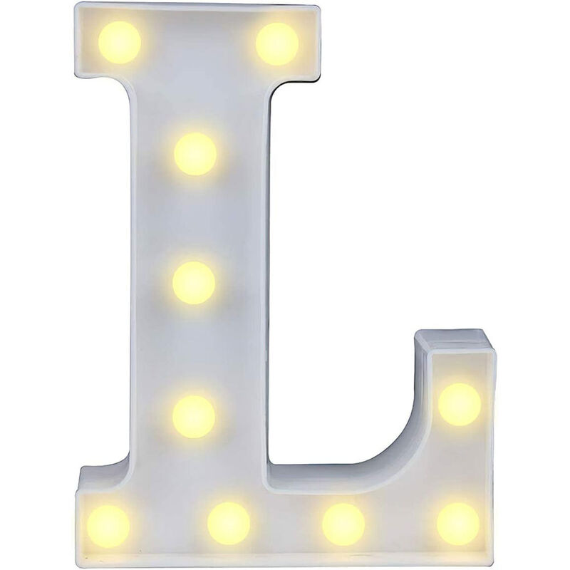 foto del prodotto vetrineinrete lettere luminose a led alfabeto l luminoso per decorazione casa compleanni nozze festa bar eventi luce calda