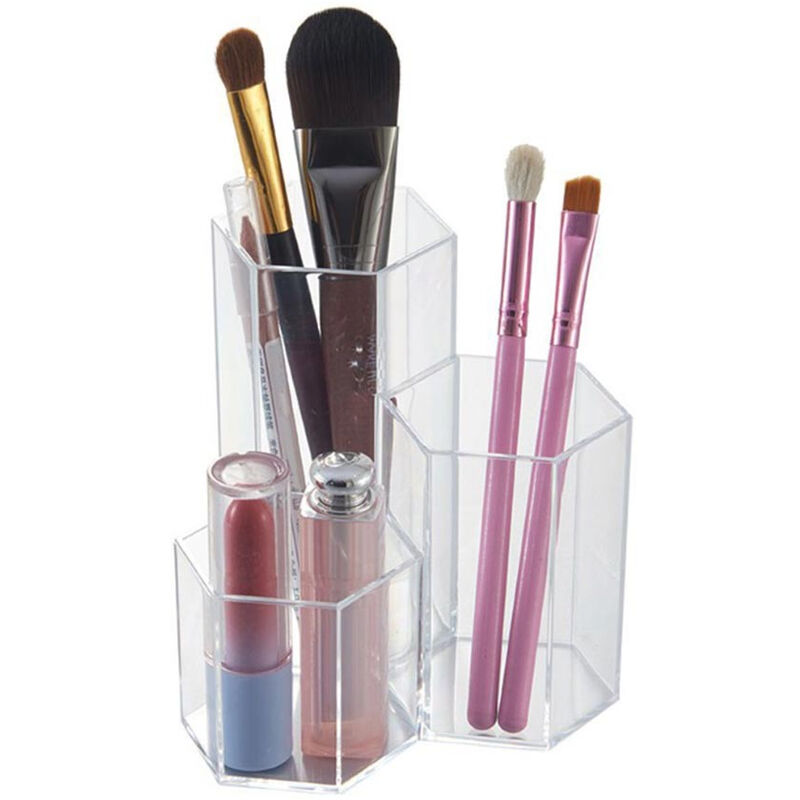 foto del prodotto vetrineinrete organizer cosmetici porta trucchi creme 3 scomparti in abs organizzatore make up