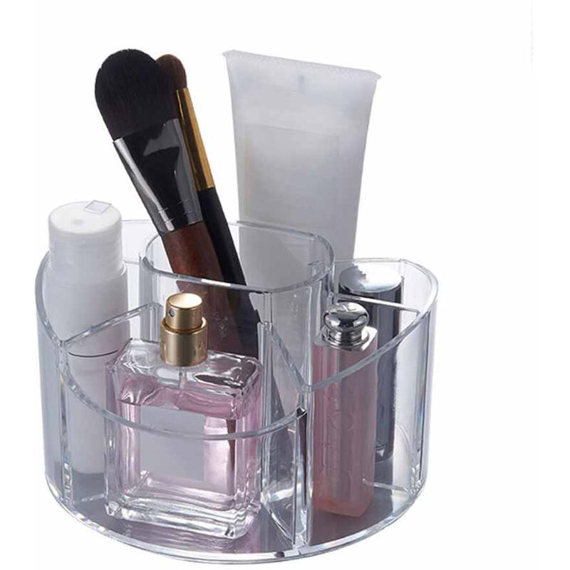 foto del prodotto vetrineinrete organizer cosmetici rotondo porta trucchi creme 7 scomparti in abs organizzatore make up