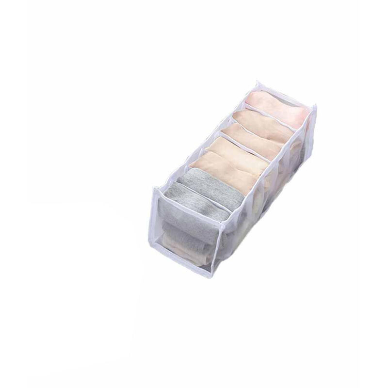 foto del prodotto vetrineinrete organizer per cassetti 7 scomparti per biancheria intima in tessuto box scatola salvaspazio per armadio