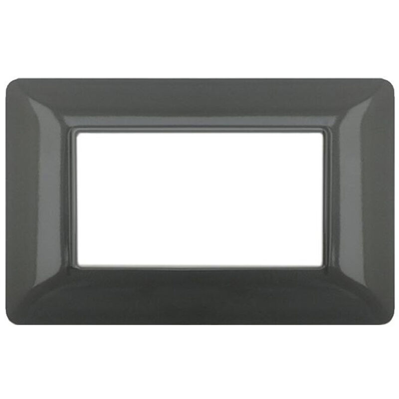 foto del prodotto vetrineinrete placchetta per interruttore a 4 posti grigio scuro cassetta 504 compatibile con btcino matix supporto cover