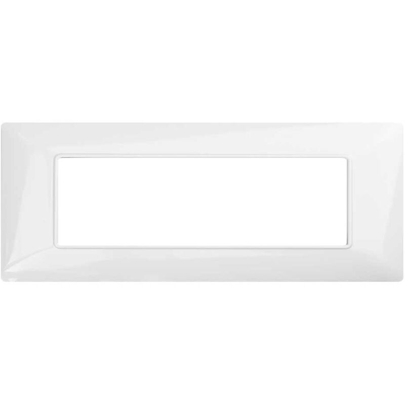 foto del prodotto vetrineinrete placchetta per interruttore a 7 posti bianco cassetta 507 compatibile con btcino matix supporto cover