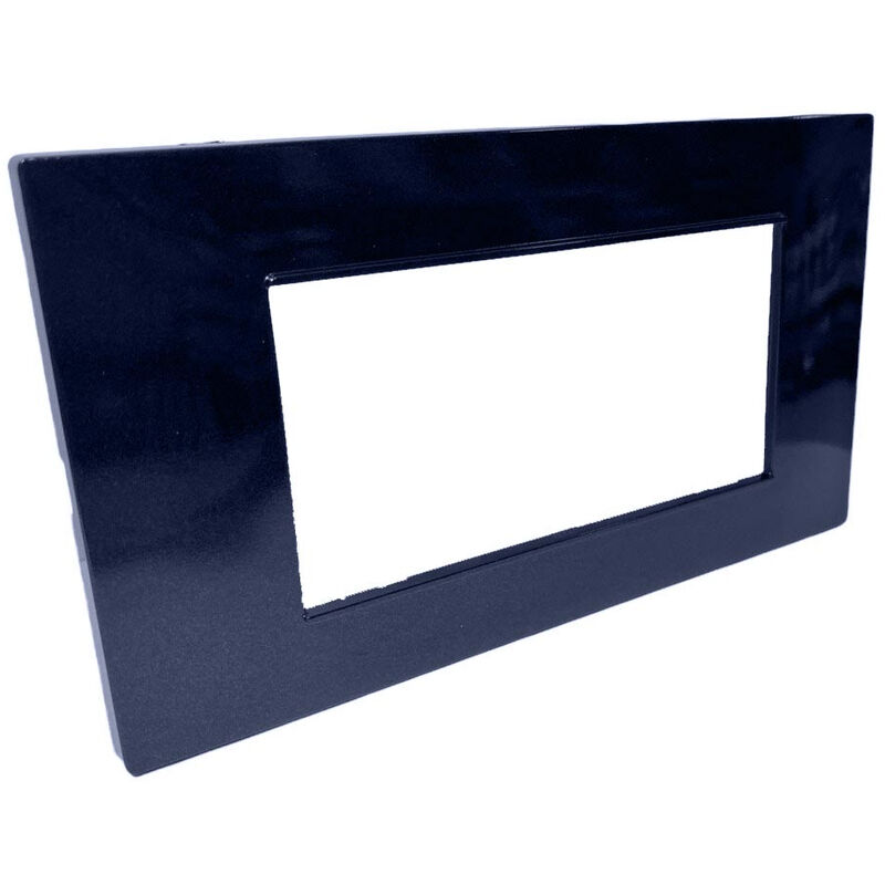 foto del prodotto vetrineinrete placchetta per interruttore in metallo a 4 blue navy cassetta 504 compatibile con vimar plana supporto cover