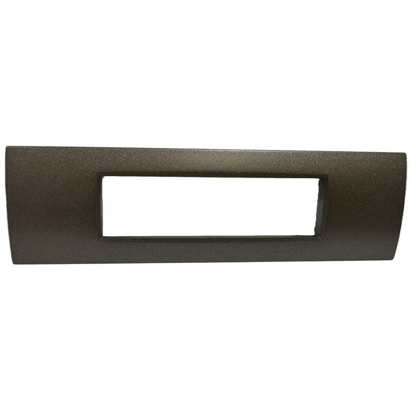 foto del prodotto vetrineinrete placchetta per interruttore in metallo a 7 posti testa di moro cassetta 507 compatibile con living air supporto cover