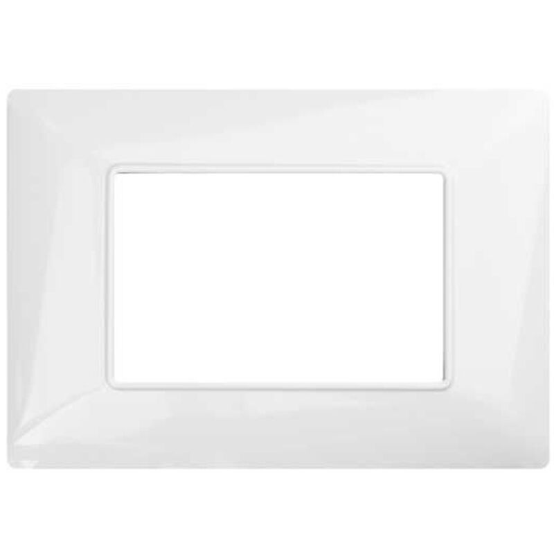 foto del prodotto vetrineinrete placchetta per interruttorea 3 posti bianco cassetta 503 compatibile con btcino matix supporto cover