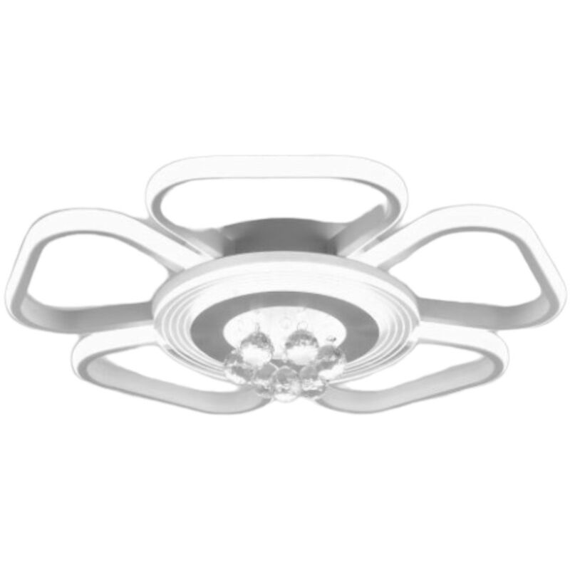 foto del prodotto vetrineinrete plafoniera led 50 watt a forma di fiore con pendenti in acrilico lampdario da soffitto lampada moderna bianca a luce calda 3000k