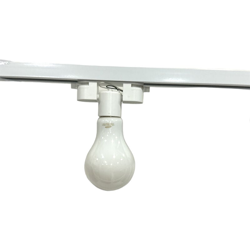 foto del prodotto vetrineinrete - portalampada per binario e27 adattatore monofase connettore per lampadine adattatore per pista