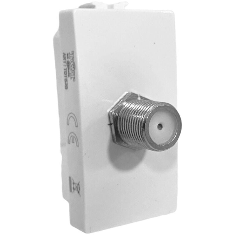 foto del prodotto vetrineinrete presa tv a vite satellitare compatibile con vimar plana prese da incasso per moduli bianco