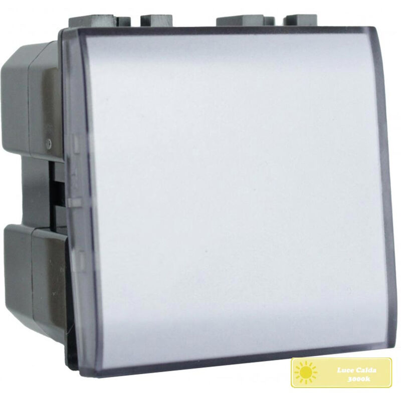 foto del prodotto vetrineinrete pulsante luce notturna 2 watt compatibile con vimar plana interruttore on off segnapassi luce calda