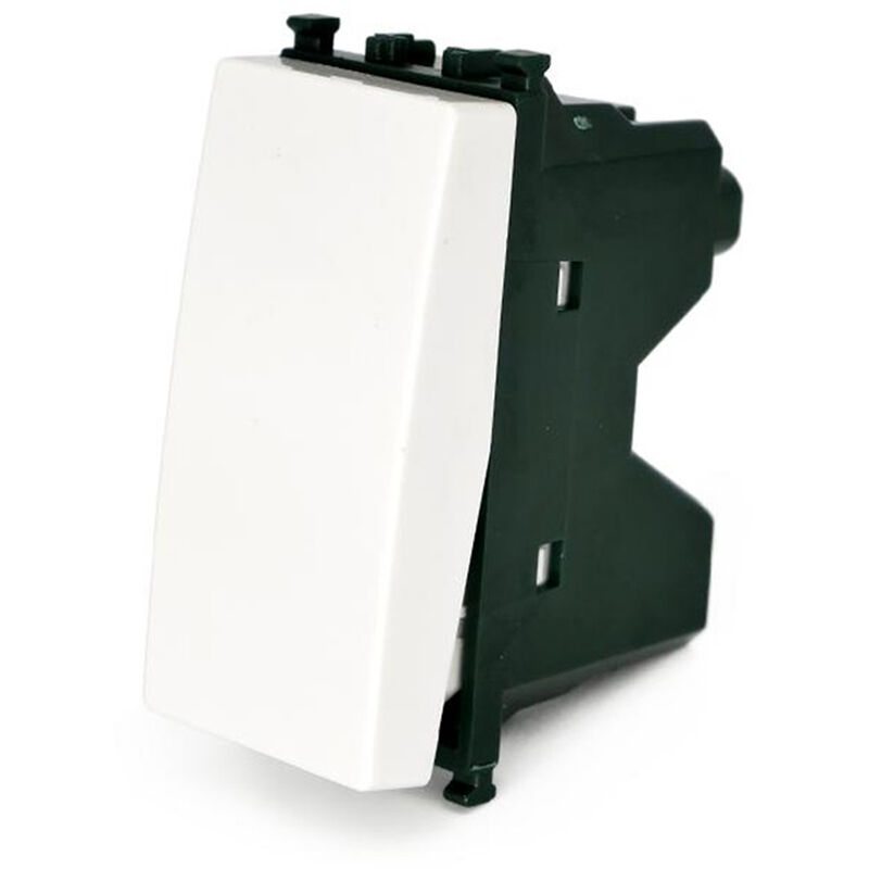 foto del prodotto vetrineinrete pulsante unipolare compatibile con vimar plana interruttore rel 10a 250v invertitore deviatore campanello bianco