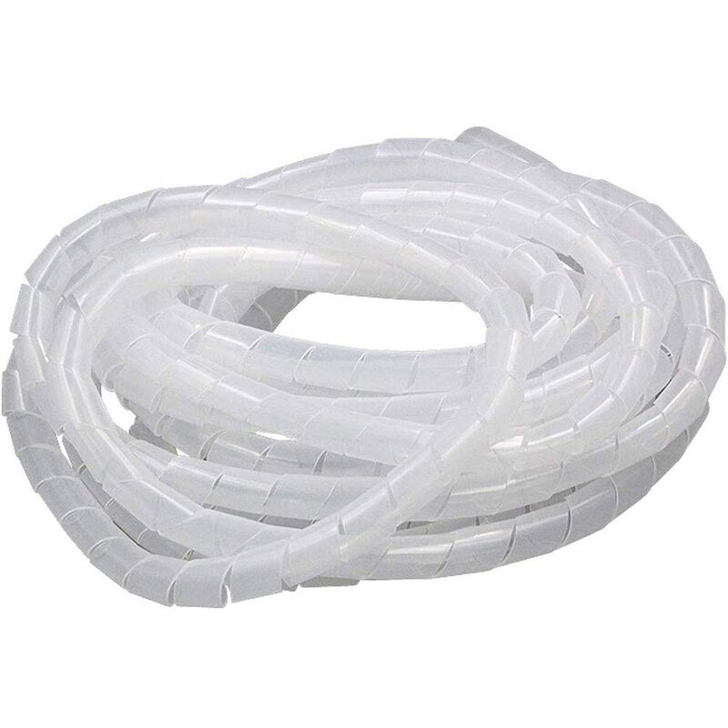 foto del prodotto vetrineinrete raccogli cavi spiralato tubo 5 metri copri cavo organizer per cavi e fili elettrici in plastica trasparente diametro 10 mm