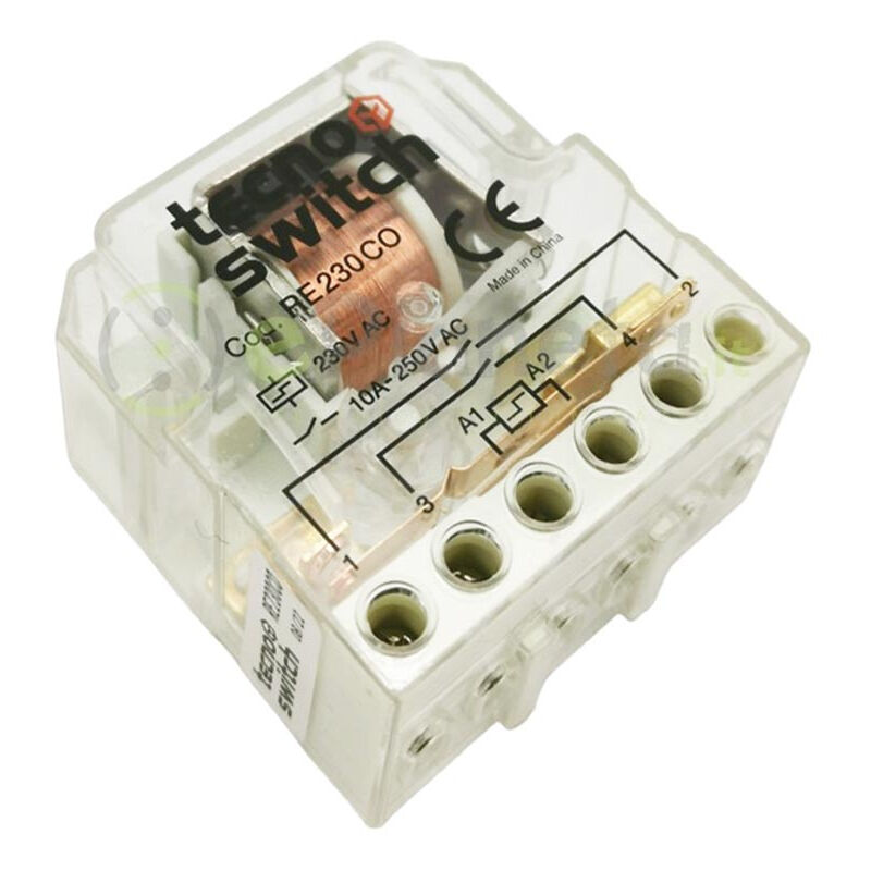 foto del prodotto vetrineinrete rel interruttore impulsi elettromeccanico con circuito bobina separata 2 contatto 1no 230v 10a