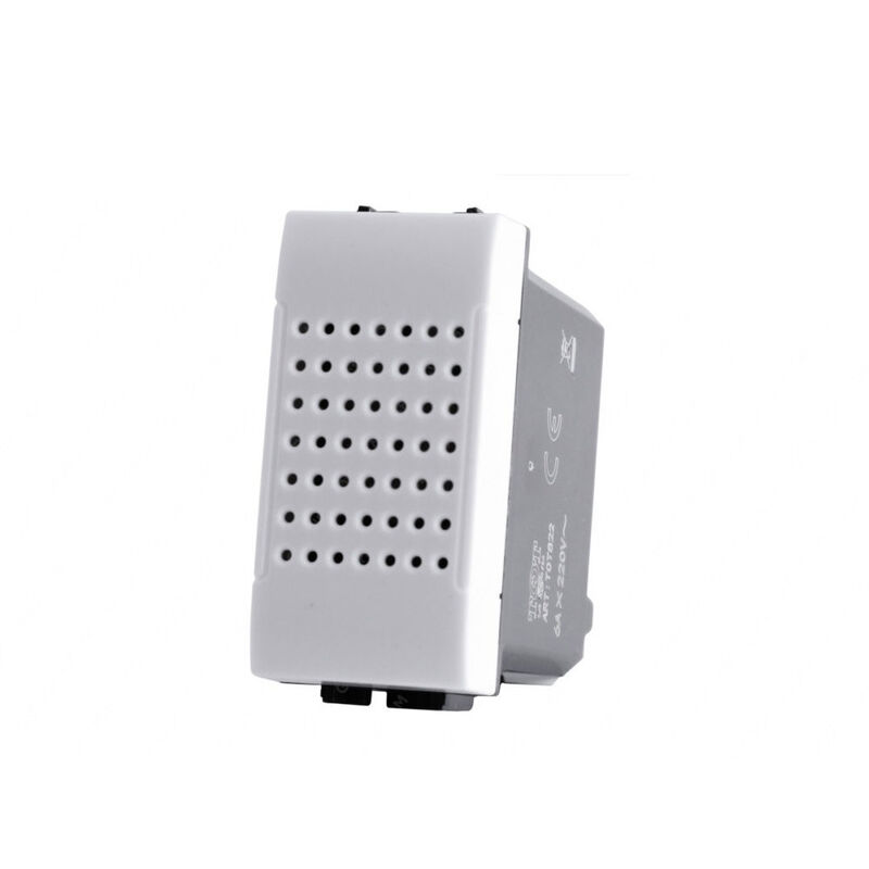 foto del prodotto vetrineinrete ronzatore compatibile con living light international air per placca 3 moduli suoneria avvisatore acustico allarme bianco
