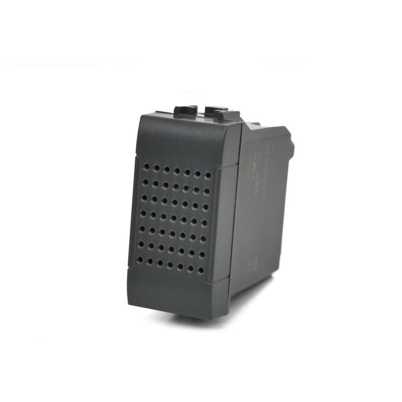 foto del prodotto vetrineinrete ronzatore compatibile con living light international air per placca 3 moduli suoneria avvisatore acustico allarme nero