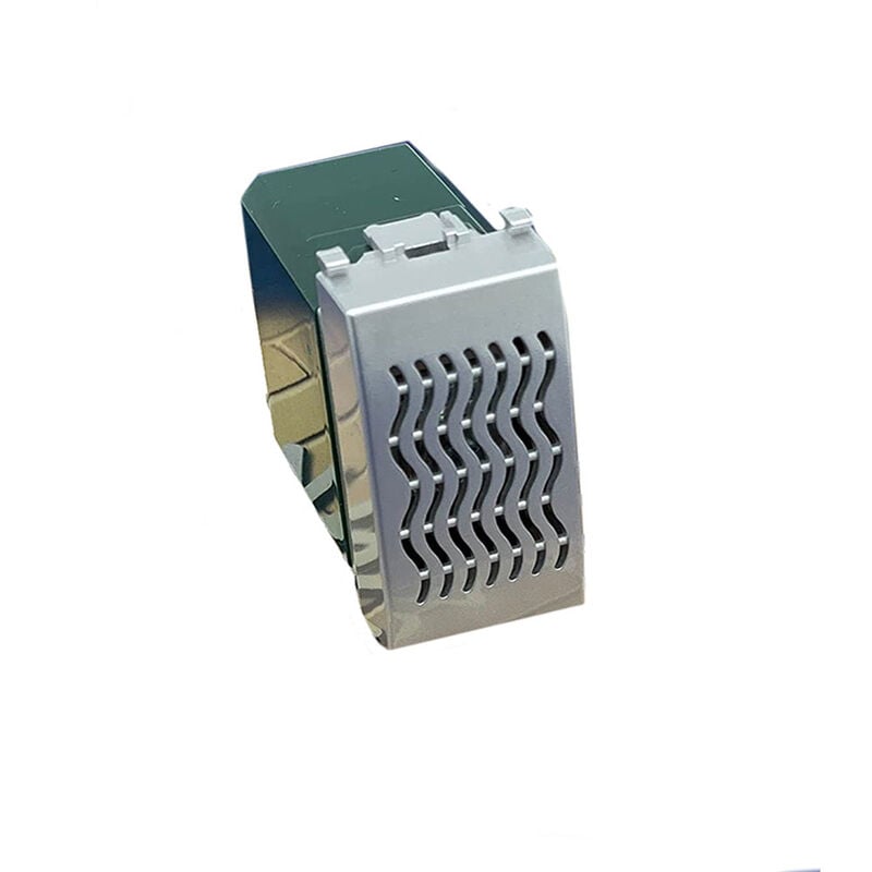 foto del prodotto vetrineinrete ronzatore compatibile con vimar plana per placca 3 moduli suoneria avvisatore acustico allarme silver