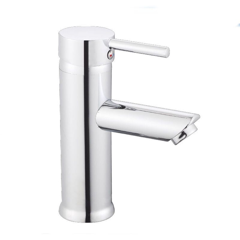 foto del prodotto vetrineinrete rubinetto per bagno ultra moderno cromato lucido miscelatore orientabile per lavabo a canna bassa
