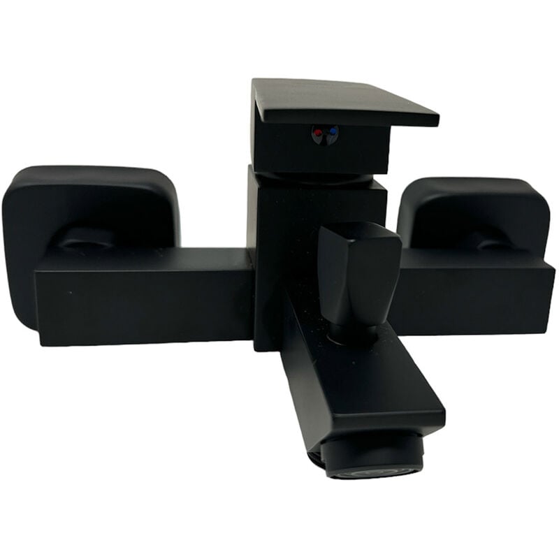 foto del prodotto vetrineinrete rubinetto per bagno ultra moderno miscelatore orientabile per vasca nero opaco rubinetteria