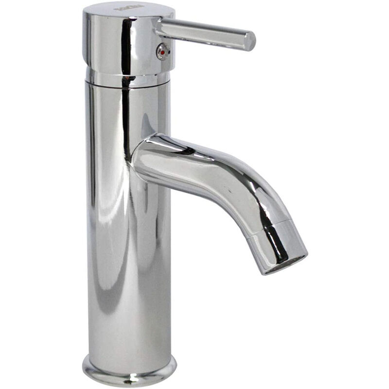 foto del prodotto vetrineinrete rubinetto per lavabo a canna alta moderno miscelatore per lavandino da bagno monocomando monoforo in ottone cromato lucido