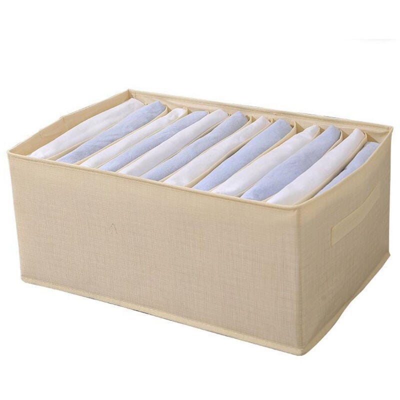 foto del prodotto vetrineinrete scatola box pieghevole per pantaloni maglioni jeans 12 scomparti contenitore organizer salvaspazio per armadi 44x20x30 cm