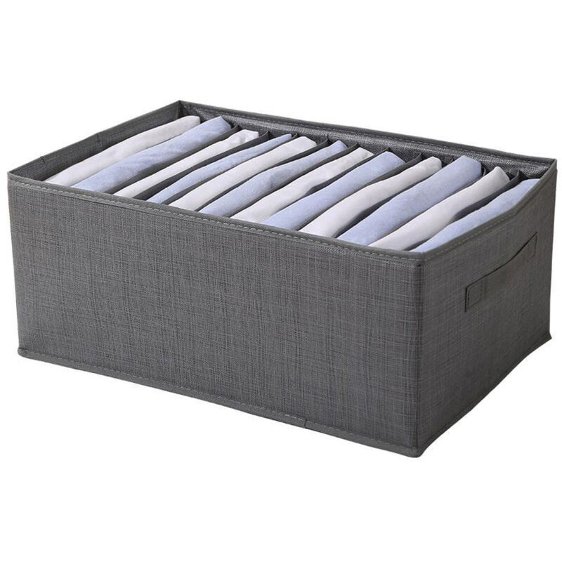 foto del prodotto vetrineinrete scatola box pieghevole per pantaloni maglioni jeans 12 scomparti contenitore organizer salvaspazio per armadi 44x20x30 cm