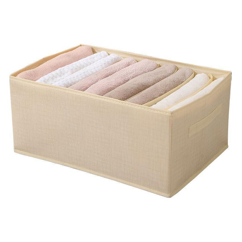 foto del prodotto vetrineinrete scatola box pieghevole per pantaloni maglioni jeans 9 scomparti contenitore organizer salvaspazio per armadi 36x20x25 cm
