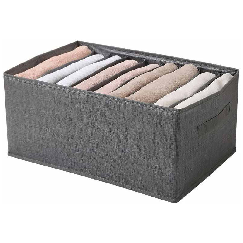 foto del prodotto vetrineinrete scatola box pieghevole per pantaloni maglioni jeans 9 scomparti contenitore organizer salvaspazio per armadi 36x20x25 cm