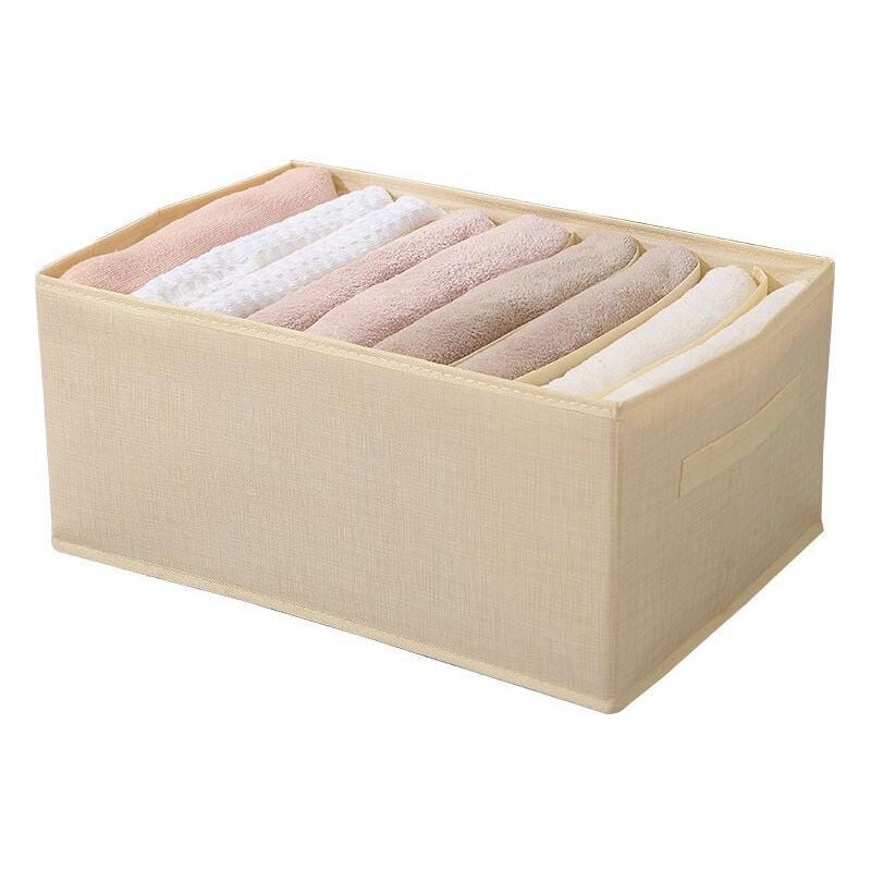 foto del prodotto vetrineinrete scatola box pieghevole per pantaloni maglioni jeans 9 scomparti contenitore organizer salvaspazio per armadi 44x20x30 cm