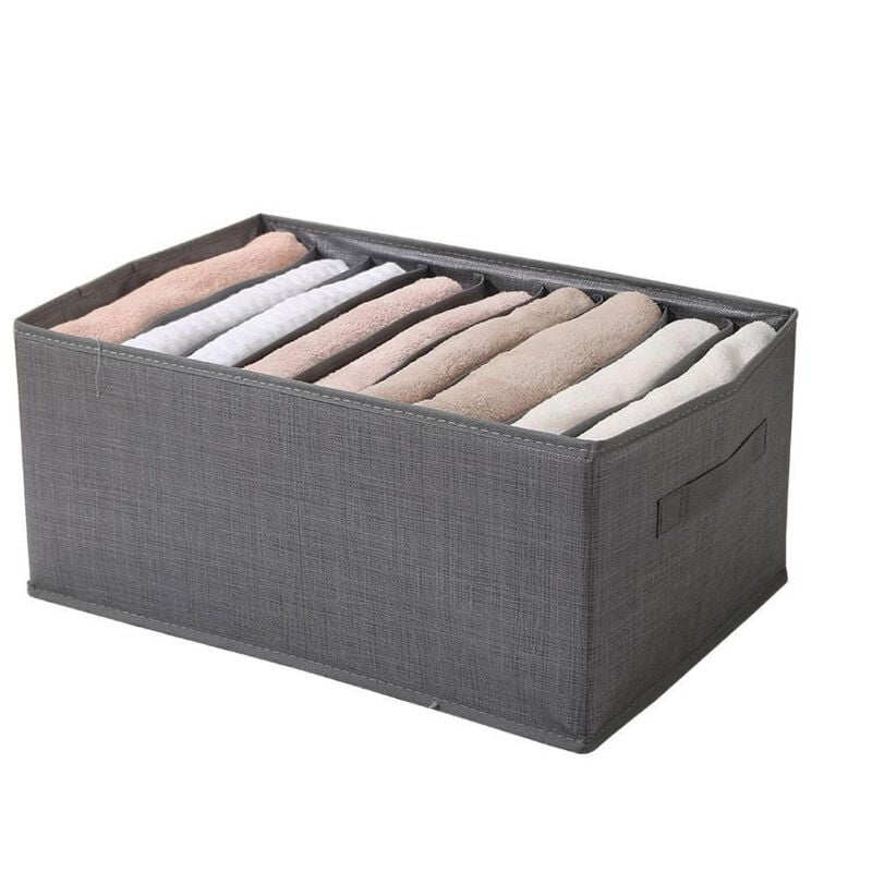 foto del prodotto vetrineinrete scatola box pieghevole per pantaloni maglioni jeans 9 scomparti contenitore organizer salvaspazio per armadi 44x20x30 cm