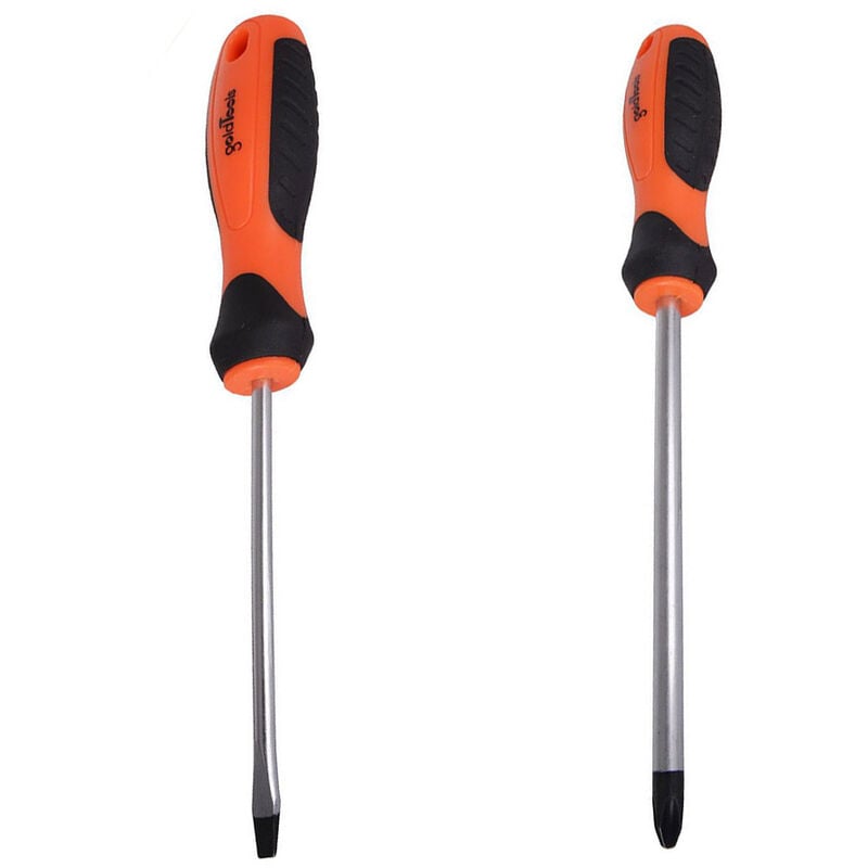 foto del prodotto vetrineinrete set 2 cacciaviti 25 cm per elettricista a stella e taglio giraviti con punta magnetica in cromo vanadio
