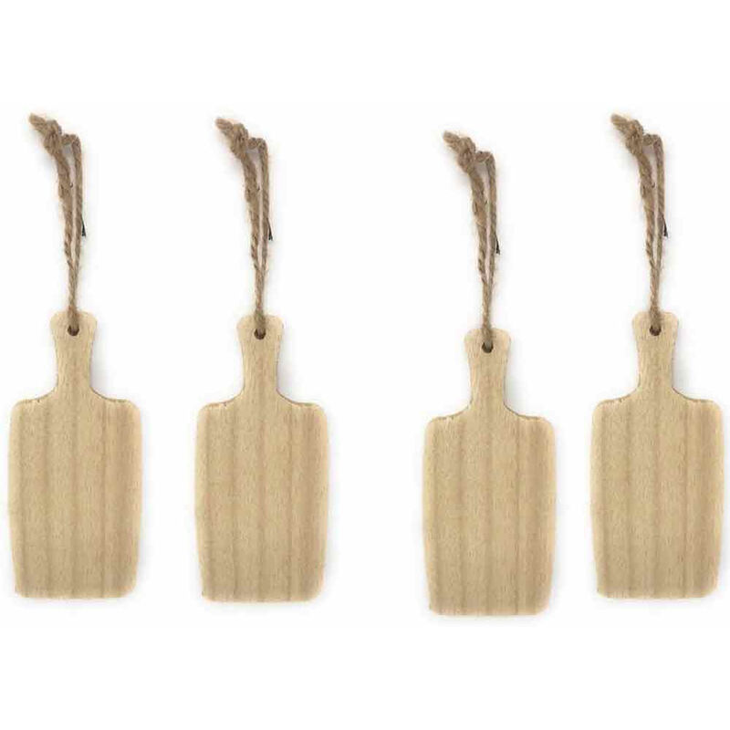 foto del prodotto vetrineinrete set 4 appendini da parete a forma di tagliere mini pallet appendino arredamento rustico shabby chic 20x9,5 cm 3652