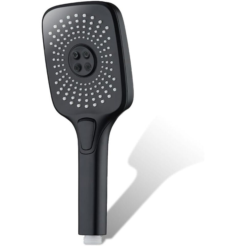 foto del prodotto vetrineinrete soffione multigetto per doccia moderno nero per vasca da bagno doccetta a mano in abs con filtro anticalcare attacco 1 2 