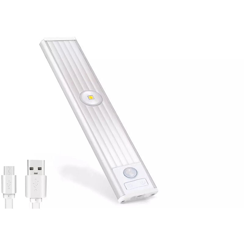 foto del prodotto vetrineinrete sottopensile ultra slim a led cob 20 cm plafoniera magnetica ricaricabile usb con sensore di movimento