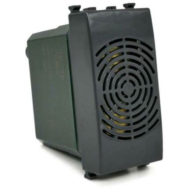 foto del prodotto vetrineinrete suoneria compatibile con vimar plana modulo campanello pulsante 6a 220v nero