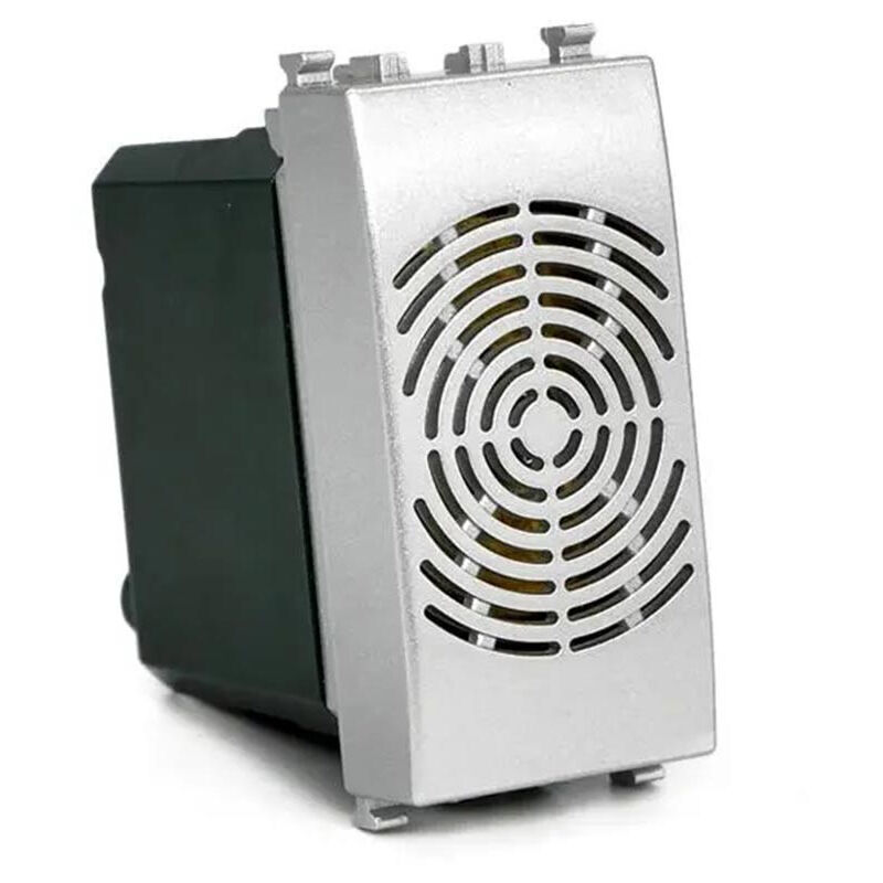 foto del prodotto vetrineinrete suoneria compatibile con vimar plana modulo campanello pulsante 6a 220v silver