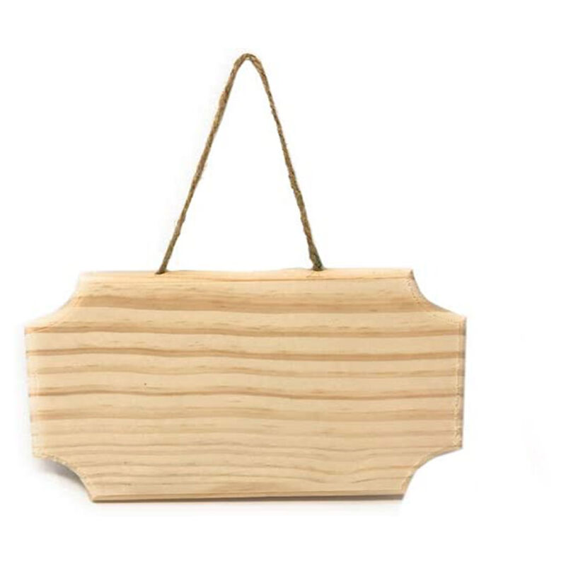 foto del prodotto vetrineinrete targhetta in legno 2 pezzi con corda in canapa da appendere targa personalizzabile con decoupage pittura appendino per porta