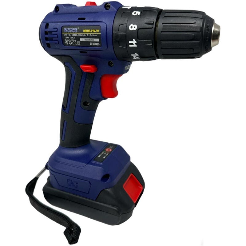 foto del prodotto vetrineinrete trapano avvitatore svitatore con doppia batteria al litio 21 volt a percussione con mandrino 10 mm led