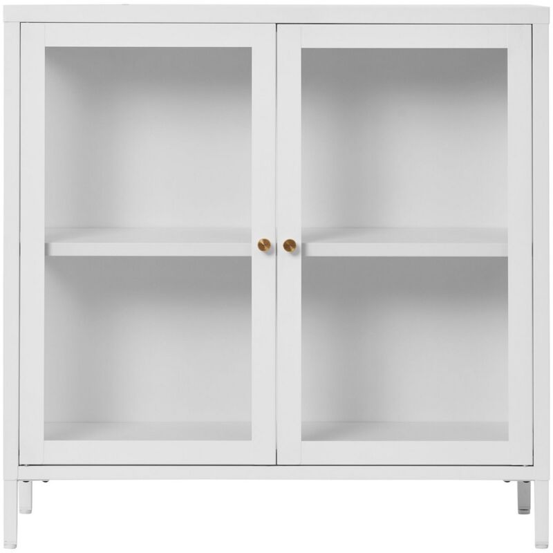 foto del prodotto vetrinetta dalby, metallo, vetro, bianco, 80x35x80 cm