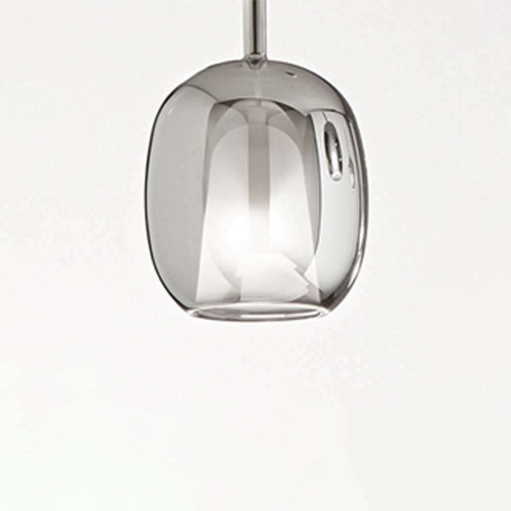 foto del prodotto vetro borosilicato contemporaneo rain fum specchiato d17,5 senza rosone