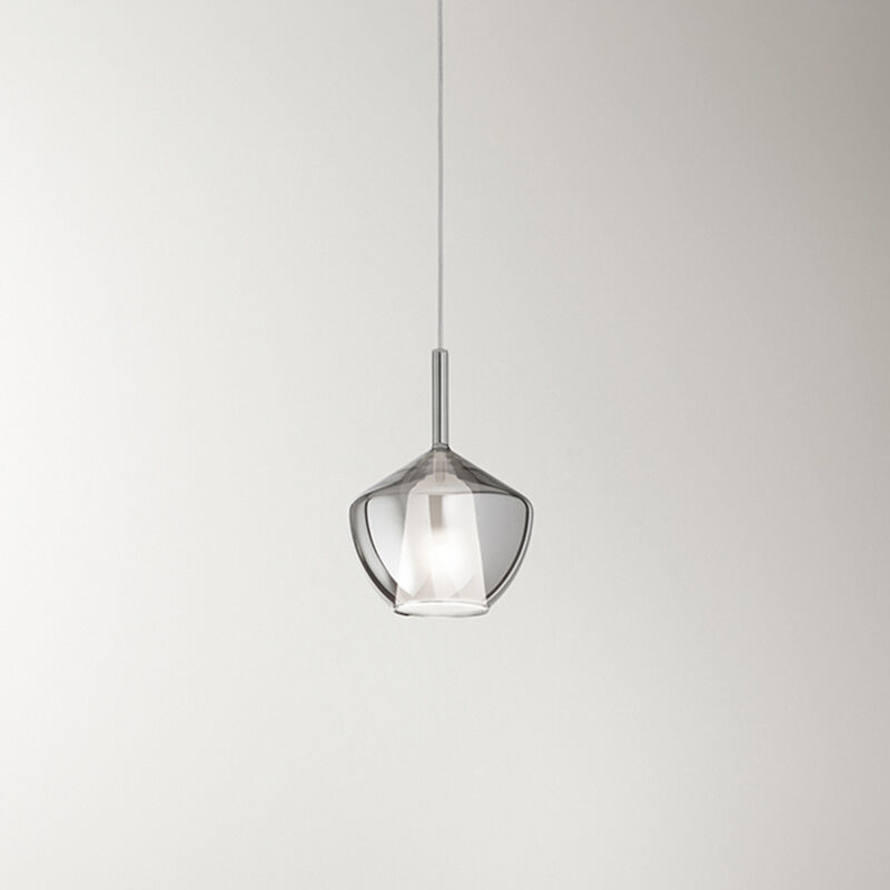 foto del prodotto vetro borosilicato contemporaneo rain fum specchiato d20 senza rosone