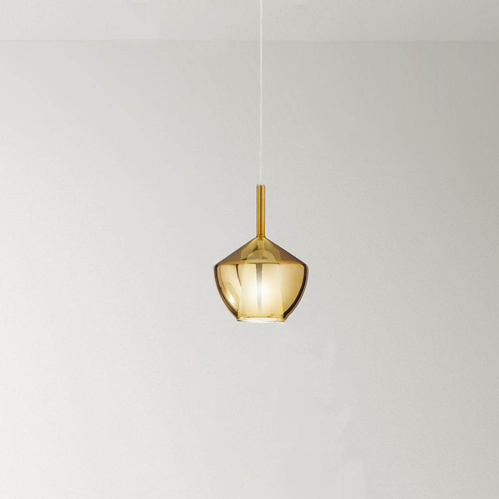 foto del prodotto vetro borosilicato contemporaneo rain oro specchiato d20 senza rosone