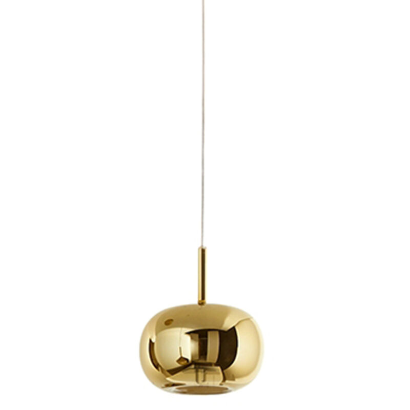 foto del prodotto vetro borosilicato contemporaneo rain oro specchiato d22,5 senza rosone