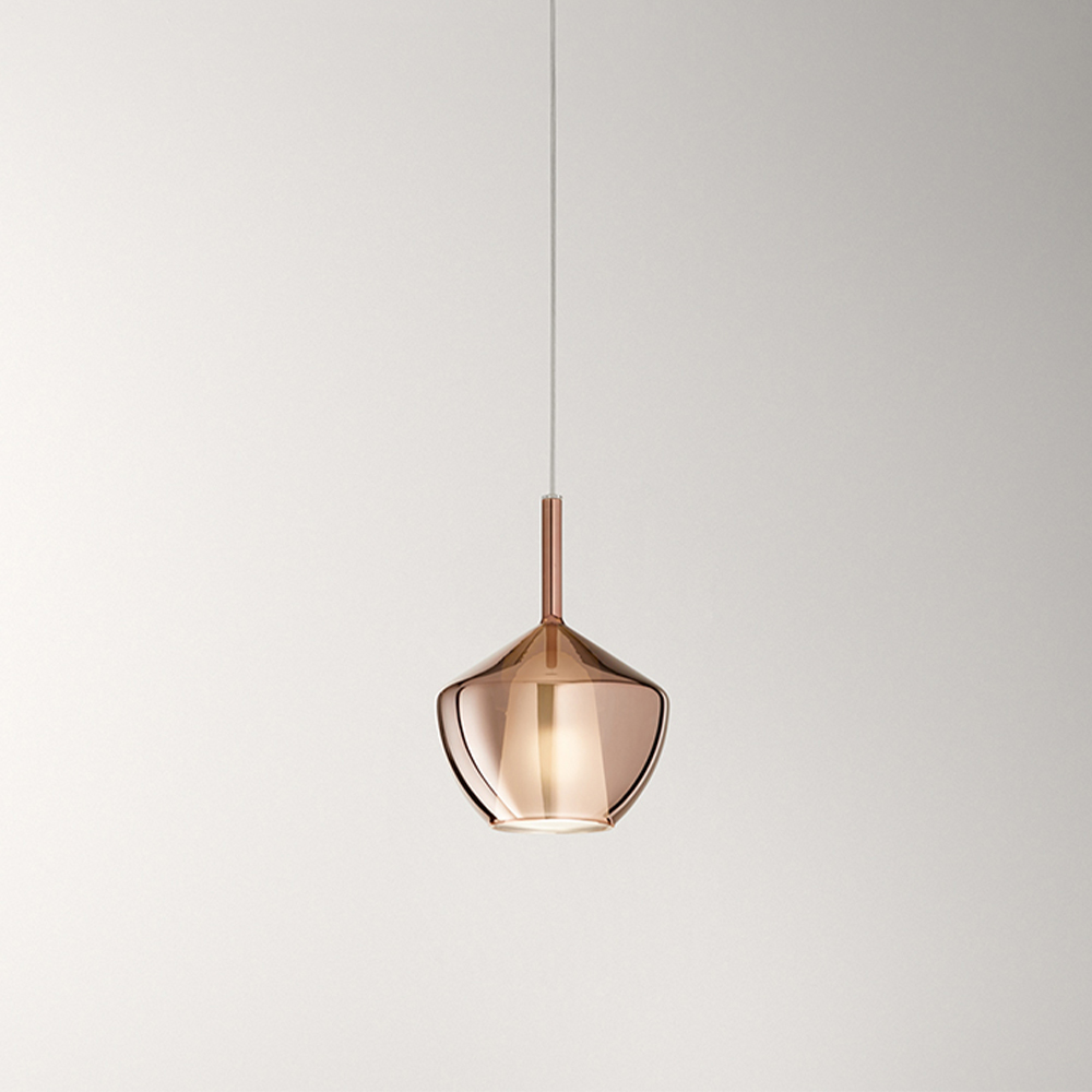 foto del prodotto vetro borosilicato contemporaneo rain rame specchiato d20 senza rosone