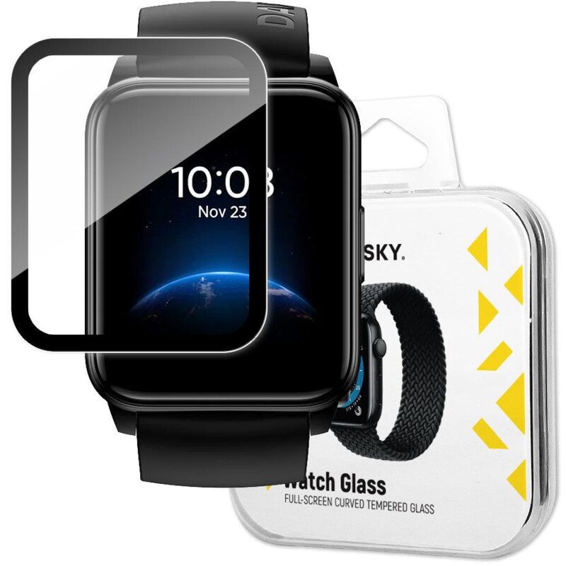 foto del prodotto vetro protettivo ibrido per realme watch 2 nero