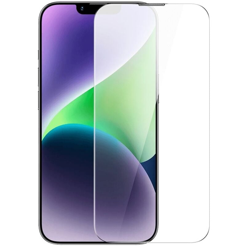 foto del prodotto vetro temperato per iphone 14 plus 13 pro max con set di cover per altoparlanti da 0,4 mm