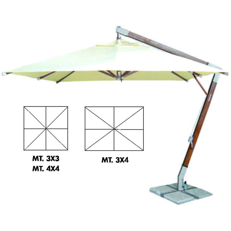 foto del prodotto vette ombrellone legno poliestere laterale profy 400x300