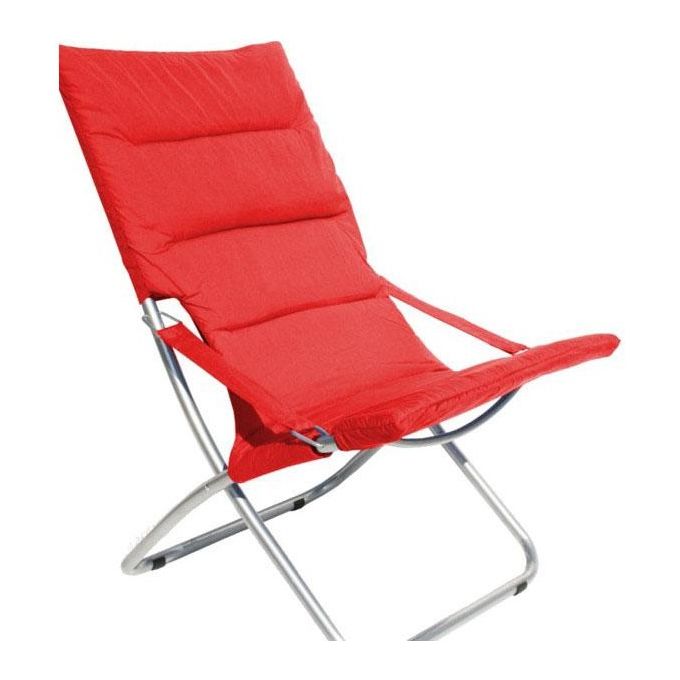 foto del prodotto vette poltrona acciaio canapone rosso