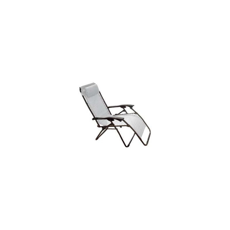 foto del prodotto vette poltrona acciaio pieghevole automatica fume bianca cm.65x89x112h.