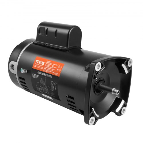foto del prodotto vevor 1.5hp 56y motore per pompa per piscina 115v 12.8a 230v 6.4a 3450rpm fattore di lavoro 1.1 condensatore 90 f 250v flangia quadrata motore sostitutivo rotante in senso antiorario per piscine