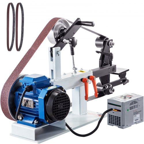 foto del prodotto vevor 1.5kw levigatrice a disco da banco levigatrice a nastro regolabile ph 427 x 12 inch, levigatrice a nastro centrale e levigatrice a disco 0 2800 rpm levigatrici combinate
